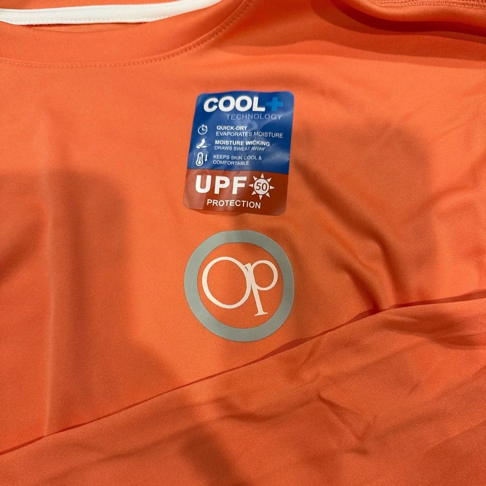 OP Men's Peach Long Sleeve Sun Shirt - Picture 2 of 6